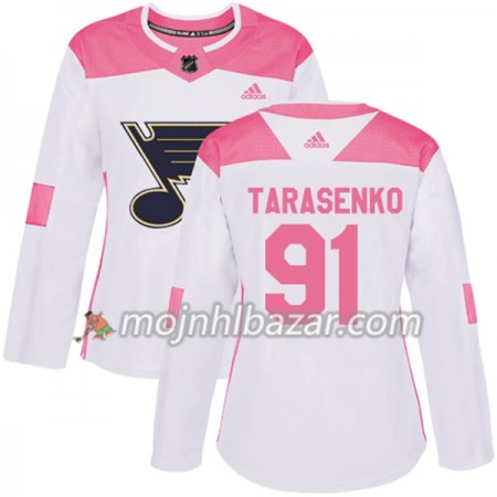 Dresovi St. Louis Blues Vladimir Tarasenko 91 Adidas 2017-2018 Bijela Narančasta Fashion Authentic - Ženska Dresovi St. Louis Blues Vladimir Tarasenko 91 Adidas 2017-2018 Bijela Narančasta Fashion Authentic - Ženska